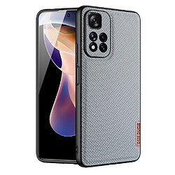 dux ducis fino etui couvert de nylon xiaomi redmi note 11 pro+ 5g (chine) / 11 pro 5g (chine) / mi11i hypercharge / poco x4 nfc 5g bleu