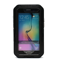 Wewoo Coque renforcée noir pour Samsung Galaxy S6 Edge / G925 IPX4 étui résistant à l'eau de choc avec porte-guidon de vélo