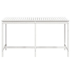 Avis vidaXL Table de jardin blanc 203,5x90x110 cm bois massif de pin