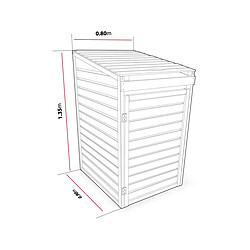 Acheter Habitat Et Jardin Cache-poubelle simple - 80 x 90 x 135 cm