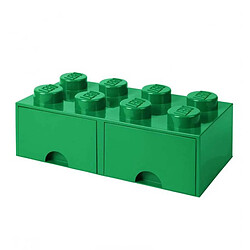 Brique de Rangement Empilable avec Tiroir 8 plots LEGO® Vert