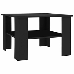 Maison Chic Table basse,Table Console Table d'appoint, Table pour salon Noir 60 x 60 x 42 cm Aggloméré -MN77586