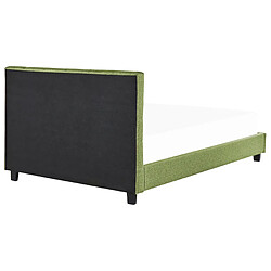 Beliani Lit double en tissu vert 160 x 200 cm LA ROCHELLE pas cher