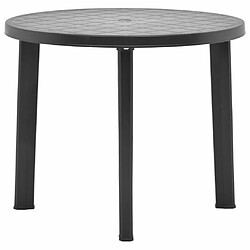 Maison Chic Table de jardin | Table d'extérieur Anthracite 89 cm Plastique -GKD41691