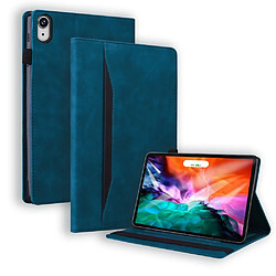 Etui en PU poche avant avec support bleu pour votre Apple iPad mini (2021)