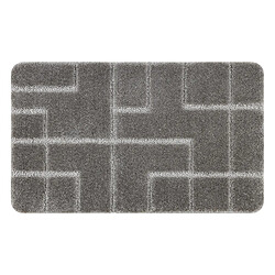 RUGSX Tapis de salle de bain SUPREME LINES, lignes, antidérapant, doux - gris 50x80 cm