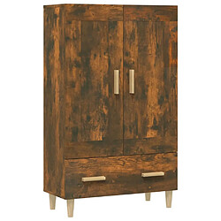 vidaXL Buffet haut Chêne fumé 70x31x115 cm Bois d'ingénierie