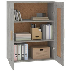 Avis vidaXL Armoire murale gris béton 69,5x32,5x90 cm bois d'ingénierie