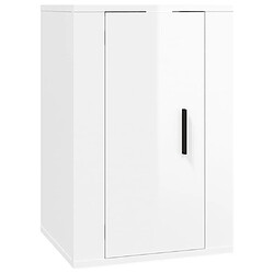 Acheter vidaXL Ensemble de meubles TV 3 pcs Blanc brillant Bois d'ingénierie