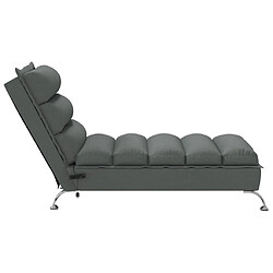 Acheter vidaXL Chaise longue de massage avec coussins gris foncé tissu