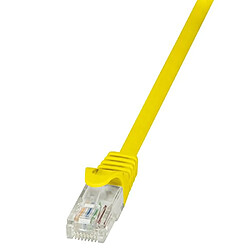 LogiLink Câble patch, Cat.5e, U/UTP, 0,25 m, jaune, gaine en () pas cher