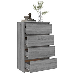 Acheter Maison Chic Commode Buffet - Meuble de rangement Sonoma gris 60x35x98,5 cm Bois d'ingénierie -GKD18939