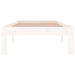 Avis vidaXL Cadre de lit sans matelas blanc 75x190 cm