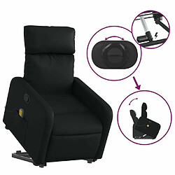 Maison Chic Fauteuil Relax pour salon, Fauteuil inclinable de massage Noir Similicuir -GKD70571 pas cher