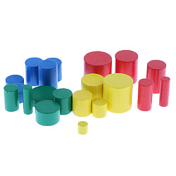 Acheter Jouet d'enfant Montessori Sensorial Materials Block en Bois Cylindrique Jeux d'éveil