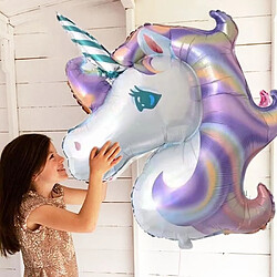 Wewoo 88 * 108 cm Géant Arc-En-Unicorn Parti Fournitures Feuille Ballons Enfants Dessin Animé Animal Cheval Anniversaire Décorations