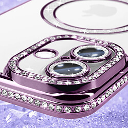 Avis Avizar Coque Diamant pour iiPhone 16 Plus Protection MagSafe Contour Strass Violet