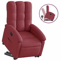 Maison Chic Fauteuil Relax pour salon, Fauteuil inclinable rouge bordeaux tissu -GKD60638