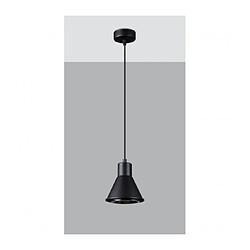 Luminaire Center Suspension Taleja Dome Acier Noir 1 ampoule 120cm