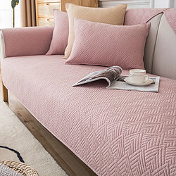 LUUCOZK Housse de siège de canapé antidérapante Protecteur de coussin de canapé -01-Rose-110x240cm