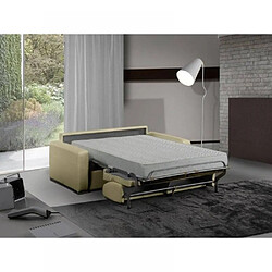 Avis Inside 75 Canapé lit 3 places MASTER convertible EXPRESS 140 cm Cuir Beige MATELAS 18 CM INCLUS