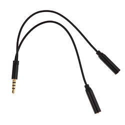 3.5mm Mâle à 2 Câble D'adaptateur Audio Femelle Pour Des Pièces D'ampli D'amplificateur De Guitare