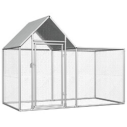 vidaXL Poulailler 2 x 1 x 1,5 m Acier galvanisé