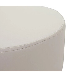 Decoshop26 Tabouret siège polyvalent hauteur réglable pivotant Ø 35cm en synthétique crème 04_0005331 pas cher