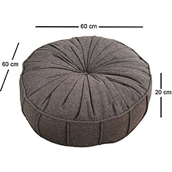 Avis Hanah Home Coussin de sol effet bouclette Teddy anthracite.