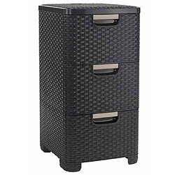 Curver Armoire à tiroirs Style 42 L Marron 240636