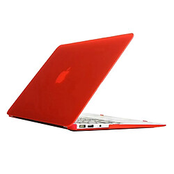 Wewoo Housse Étui rouge pour Macbook Air 11,6 pouces Boîtier de protection en plastique dur givré