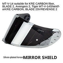 Visière De Protection Intégrale Anti-UV Pour Casques De Moto Blade-2 Plaquée Argent