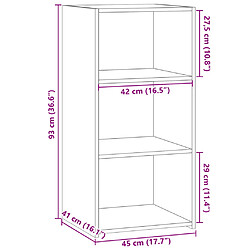 vidaXL Buffet noir 45x41x93 cm bois d'ingénierie pas cher