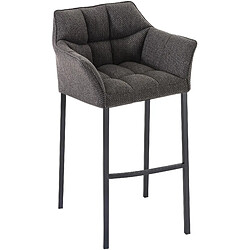 Non Tabouret de bar Damaso B en tissu avec structure à 4 pieds