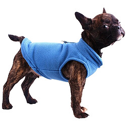 Wewoo Hiver vêtements de flanelle polaire pour animaux domestiques manteau bouledogue français costumes de carlin veste chiens chiotstaille XL bleu foncé pas cher