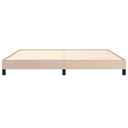 Maison Chic Lit adulte - Lit simple Cadre de lit,Structure du lit Contemporain Cappuccino 200x200 cm Similicuir -MN65957 pas cher