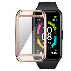 Coque en TPU électroplaqué or rose pour votre Huawei Band 6 Pro/6/Honor Band 6