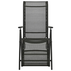 Avis Maison Chic Lot de 2 Chaises inclinables de jardin - Fauteuil d'extérieur Textilène et aluminium Noir -MN35562