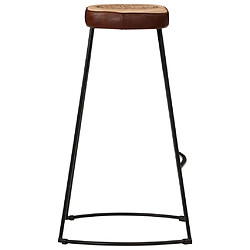 Avis vidaXL Tabourets de bar lot de 2 marron foncé 44x37,5x78 cm