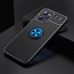 Coque en TPU antichoc, avec béquille en anneau slim avec béquille, noir/bleu pour votre Realme C35