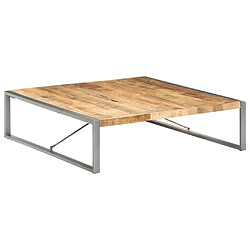 ComfortXL Table Basse 140x140x40 Cm Bois De Manguier Brut