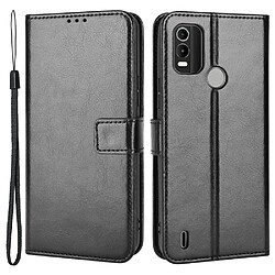 Htdmobiles Housse pour Nokia C21 Plus - etui coque pochette portefeuille + film ecran - NOIR