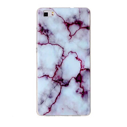 Wewoo Coque pour Huawei P8 Lite Violet Marbling Motif Souple TPU Housse de Protection Arrière