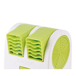 Acheter Mini Ventilateur Créatif à Double Trou Sans Ventilateur De Refroidissement À Feuilles Parfum Silencieux Petit Ventilateur De Bureau USB Portable-Vert