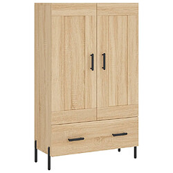 vidaXL Buffet haut chêne sonoma 69,5x31x115 cm bois d'ingénierie