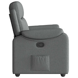 Avis vidaXL Fauteuil inclinable Gris foncé Tissu