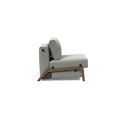 Avis Inside 75 Fauteuil convertible lit 90 cm ILB 500 chêne fumé tissu Mahoga Dove Grey