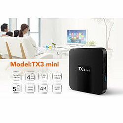 Tx3 Mini Android 7.1 Smart Tv Box Amlogic S905W Quad Core Set Top Box H.265 4K Wifi Media Player 1Gb 8Gb Uk Plug