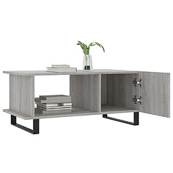 Avis vidaXL Table basse sonoma gris 90x50x40 cm bois d'ingénierie