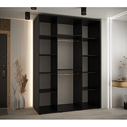 Acheter Abiks Meble Armoire à portes coulissantes Davos 3 235.2 x 160 x 60 3 portes coulissante (Noir/Noir/Noir)